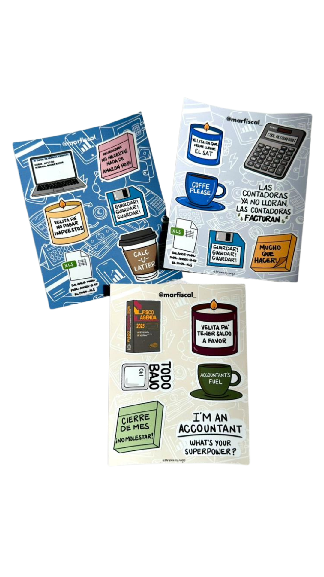 18 Stickers Accountant Vibes - For book