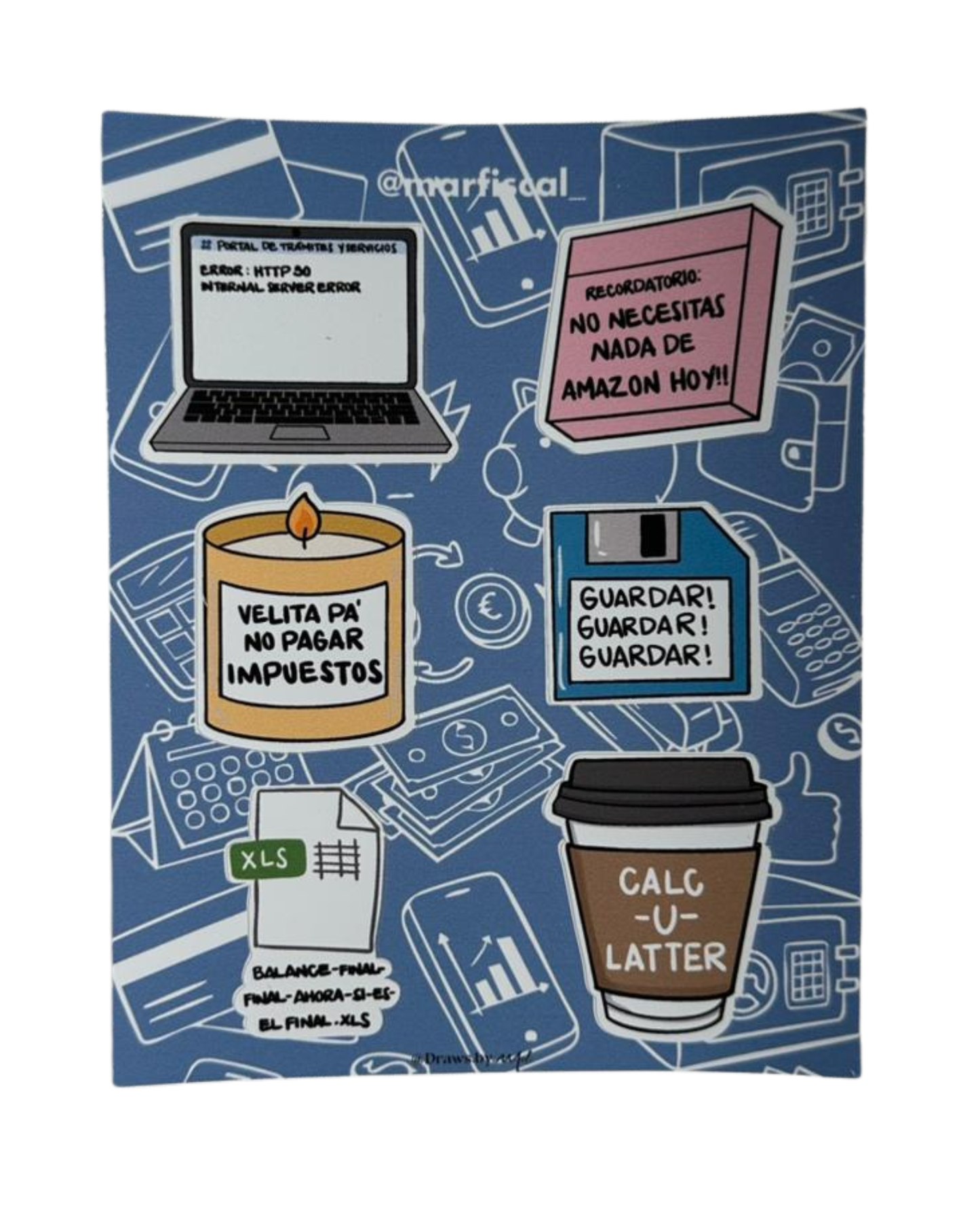18 Stickers Accountant Vibes - For book
