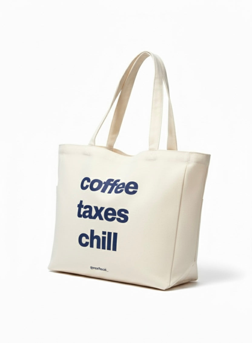 TOTE BAG Coffee & Taxes