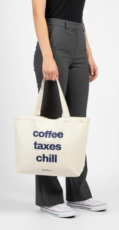 TOTE BAG Coffee & Taxes